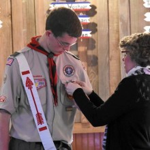 Scout earns eagle scout and honors dad