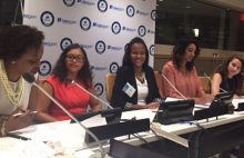 Explorers from the Greater New York Councils participate in a panel discussion at the annual IDEAGEN - UN Summit. (Photo credit: Dorothy Browne)